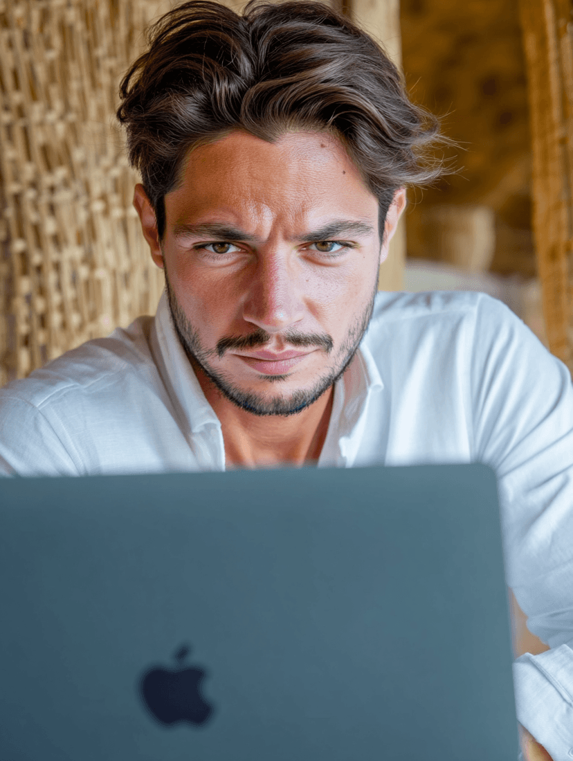 Florent en train de coder